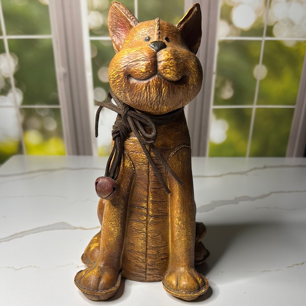 Charming Brown Cat Figurine